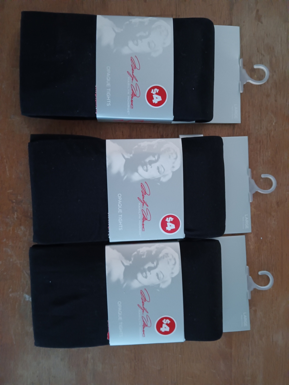 Marilyn Monroe Black Opaque Tights - Pack of 3